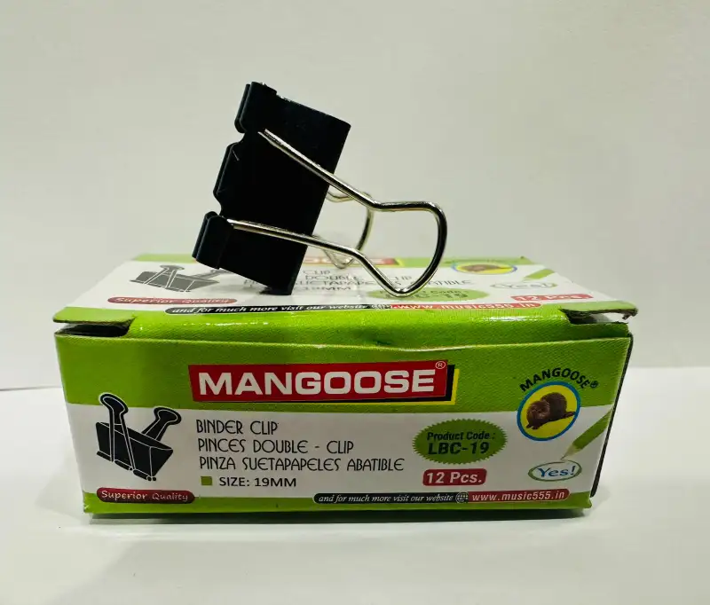 Binder Clip 19 MM ( In 1 Pkt - 12 Pcs)